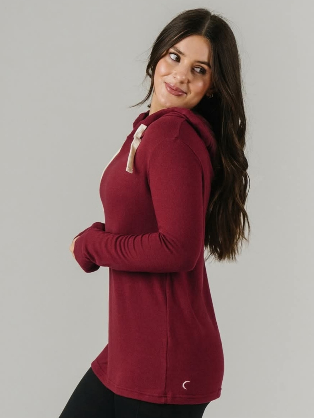 ZYIA Cranberry Lounge Boyfriend Hoodie XL